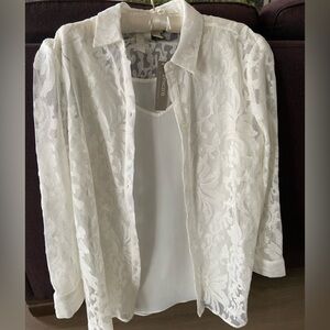 NWT Chico’s Lace Blouse with Matching Tank | Size 3